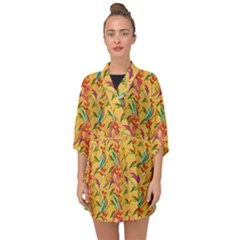 Pattern Half Sleeve Chiffon Kimono