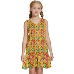 Pattern Kids  Sleeveless Tiered Mini Dress