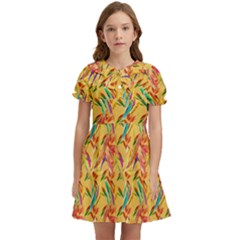 Pattern Kids  Bow Tie Puff Sleeve Dress