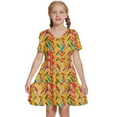 Pattern Kids  Short Sleeve Tiered Mini Dress