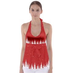 Merry Cristmas,royalty Babydoll Tankini Top by nate14shop