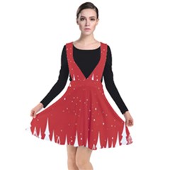 Merry Cristmas,royalty Plunge Pinafore Dress