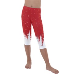 Merry Cristmas,royalty Kids  Lightweight Velour Capri Leggings  by nate14shop