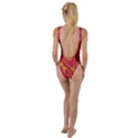 Pattern Pink High Leg Strappy Swimsuit View2