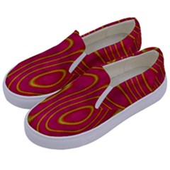 Pattern Pink Kids  Canvas Slip Ons by nate14shop