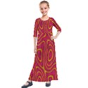 Pattern Pink Kids  Quarter Sleeve Maxi Dress View1