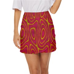 Pattern Pink Mini Front Wrap Skirt by nate14shop