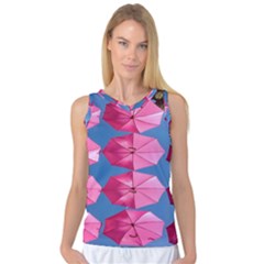 Pink Umbrella Women s Basketball Tank Top