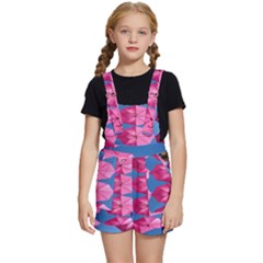 Pink Umbrella Kids  Short Overalls