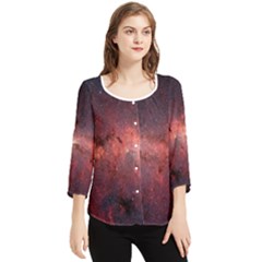 Milky-way-galaksi Chiffon Quarter Sleeve Blouse by nate14shop