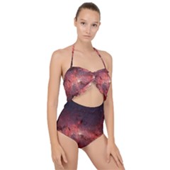 Milky-way-galaksi Scallop Top Cut Out Swimsuit