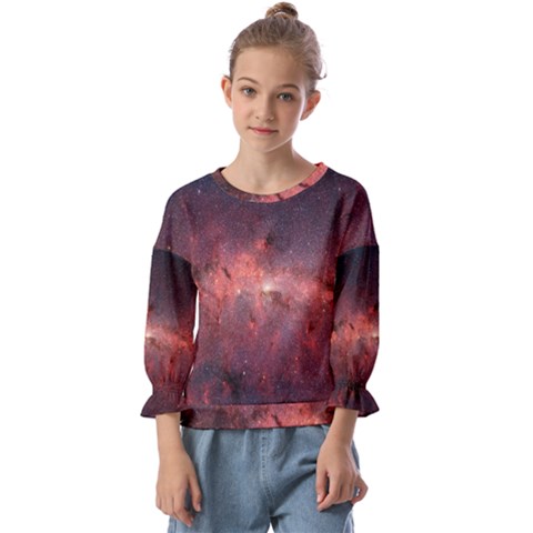 Milky-way-galaksi Kids  Cuff Sleeve Top by nate14shop