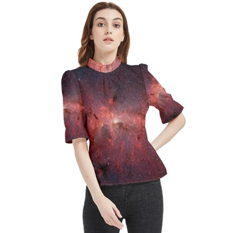 Milky-way-galaksi Frill Neck Blouse by nate14shop