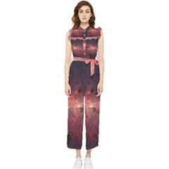 Milky-way-galaksi Women s Frill Top Chiffon Jumpsuit