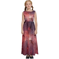 Milky-way-galaksi Kids  Satin Sleeveless Maxi Dress