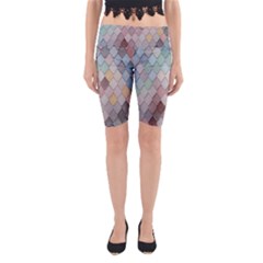 Tiles-shapes Yoga Cropped Leggings by nate14shop