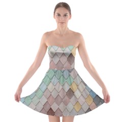 Tiles-shapes Strapless Bra Top Dress by nate14shop