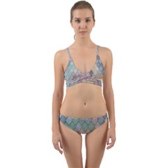 Tiles-shapes Wrap Around Bikini Set