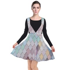 Tiles-shapes Plunge Pinafore Dress by nate14shop