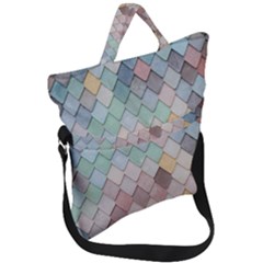 Tiles-shapes Fold Over Handle Tote Bag