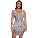 Tiles-shapes Draped Bodycon Dress View1