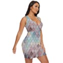 Tiles-shapes Draped Bodycon Dress View3