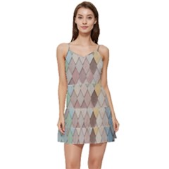 Tiles-shapes Short Frill Dress