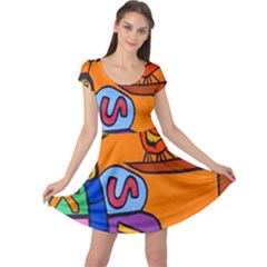 Graffiti 1 Cap Sleeve Dress by nate14shop