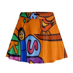 Graffiti 1 Mini Flare Skirt by nate14shop