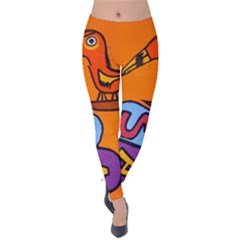 Graffiti 1 Velvet Leggings