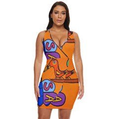 Graffiti 1 Draped Bodycon Dress