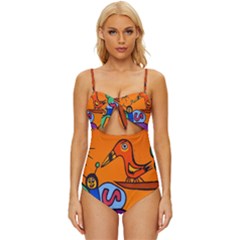 Graffiti 1 Knot Front One-piece Swimsuit