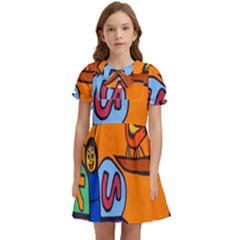 Graffiti 1 Kids  Bow Tie Puff Sleeve Dress