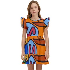 Graffiti 1 Kids  Winged Sleeve Dress