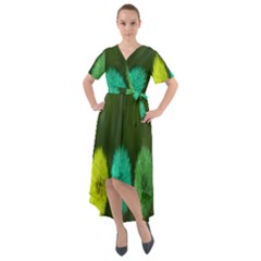 Dandelions Front Wrap High Low Dress