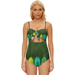 Dandelions Knot Front One-piece Swimsuit