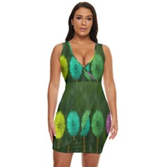 Dandelions Draped Bodycon Dress by nate14shop