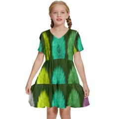 Dandelions Kids  Short Sleeve Tiered Mini Dress