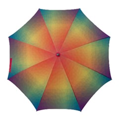 Colorful Rainbow Golf Umbrellas by artworkshop