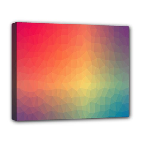 Colorful Rainbow Deluxe Canvas 20  X 16  (stretched) by artworkshop