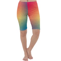 Colorful Rainbow Cropped Leggings  by artworkshop