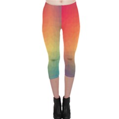 Colorful Rainbow Capri Leggings  by artworkshop