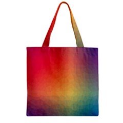 Colorful Rainbow Zipper Grocery Tote Bag by artworkshop