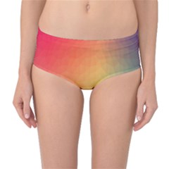 Colorful Rainbow Mid-waist Bikini Bottoms by artworkshop