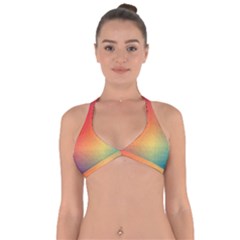 Colorful Rainbow Halter Neck Bikini Top by artworkshop