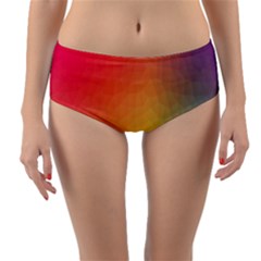 Colorful Rainbow Reversible Mid-waist Bikini Bottoms by artworkshop