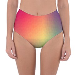 Colorful Rainbow Reversible High-waist Bikini Bottoms by artworkshop