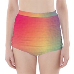 Colorful Rainbow High-waisted Bikini Bottoms by artworkshop