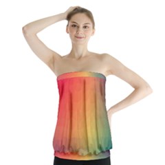 Colorful Rainbow Strapless Top by artworkshop