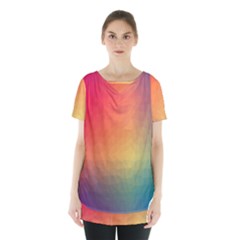 Colorful Rainbow Skirt Hem Sports Top by artworkshop